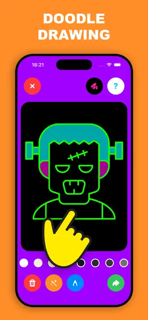 Halloween kids coloring book screenshot 2