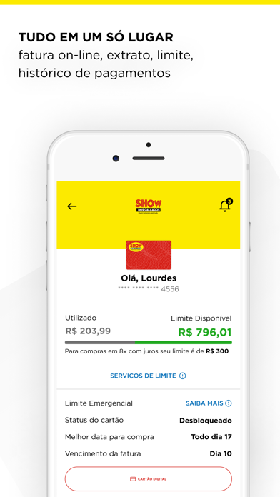 Cartão Show dos Calçados Screenshot