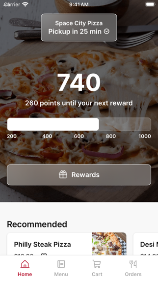 Space City Pizza iPhone screenshot 1 - Food & Drink app