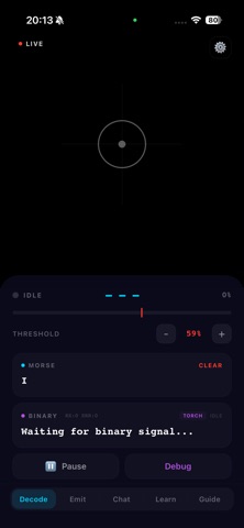 Morse Code: Offline Chat screenshot