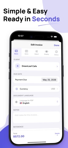 Easy Invoice Maker:Invoice Man iPhone screenshot