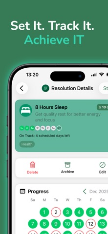New Year's Resolutions 2026 iPhone screenshot