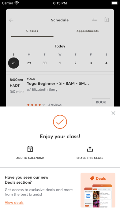 Mindbody: Fitness, Salon & Spa Screenshot