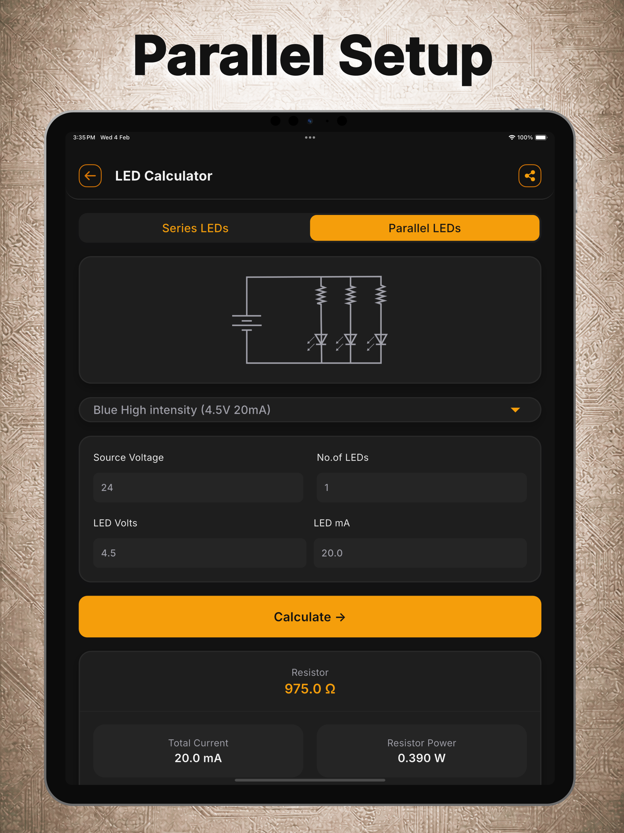 LED Resistor Calculator & SMD