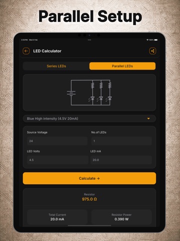 LED Resistor Calculator & SMD iPad screenshot