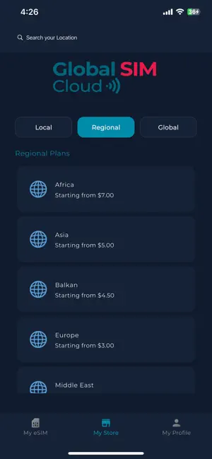GlobalSIM Cloud screenshot 2