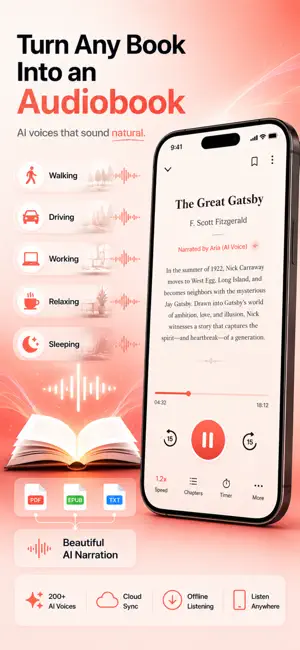 Audibly: Text to Speech screenshot 1
