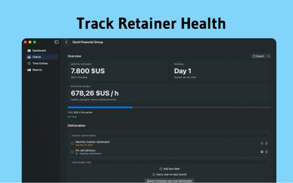 Client Retainer Manager screenshot 3