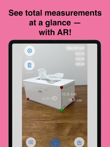 AR Measure + Notes iPad screenshot
