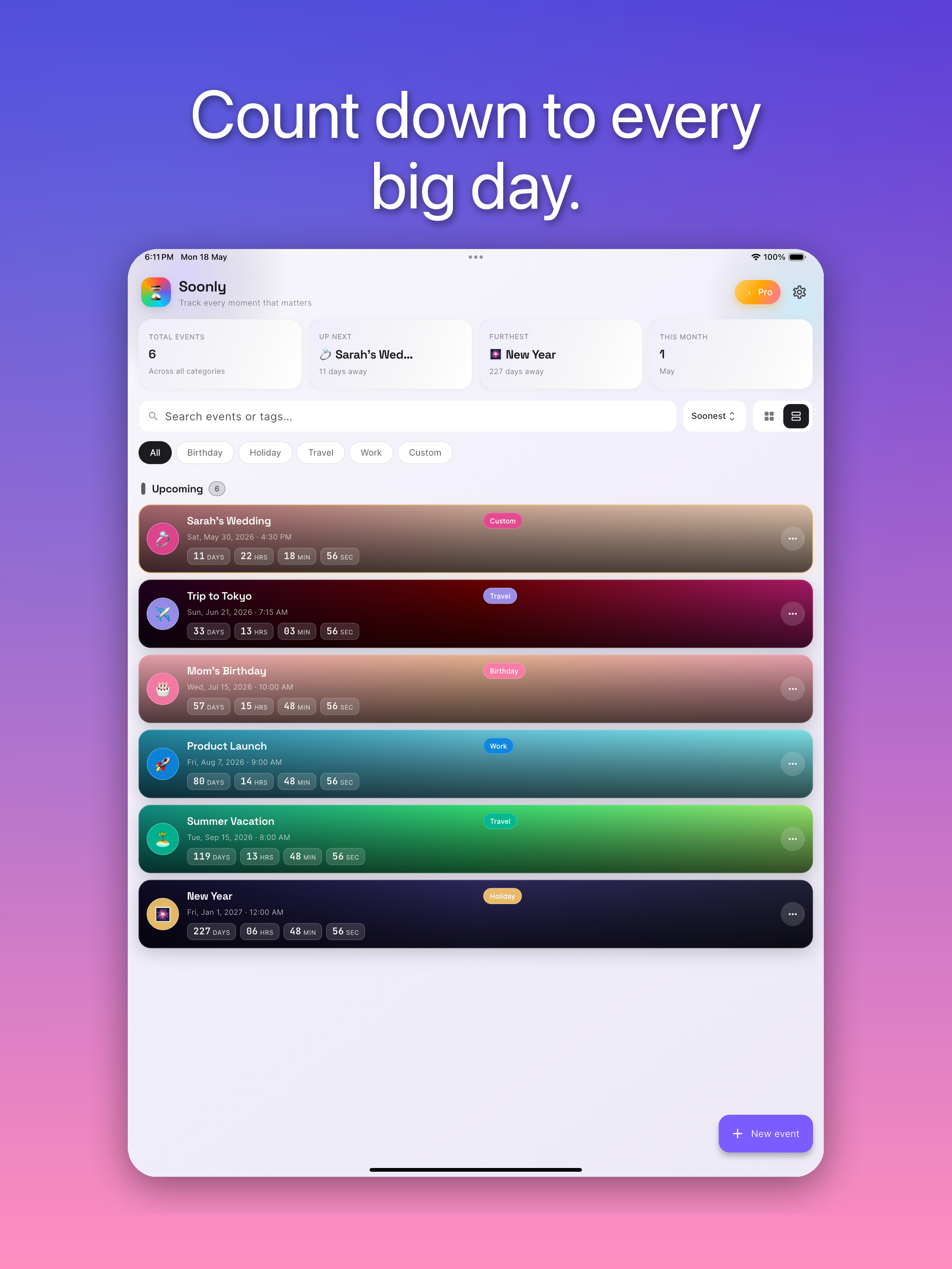 Soonly — Countdown to Big Days screenshot 10