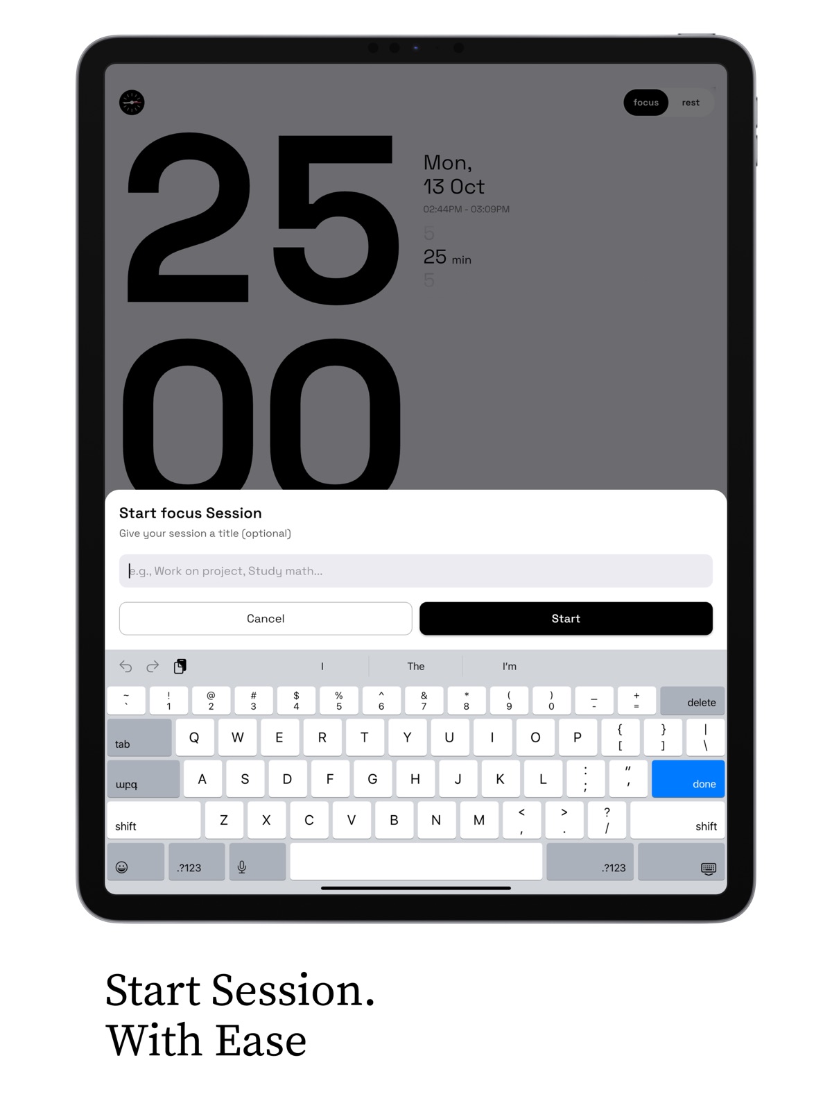 Pomodoro: Focus Timer Friend ipad screenshot 3