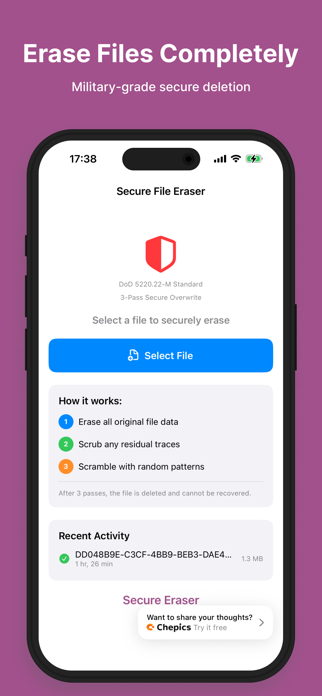 Secure Eraser Screenshot 1 of 4