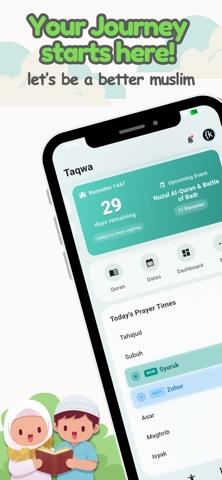 Tqwa: Adhan, Islamic Journal iPhone screenshot