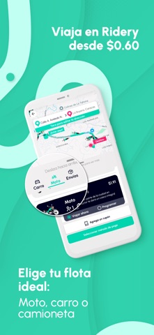 Ridery: Viajes seguros App Store preview screenshot 2