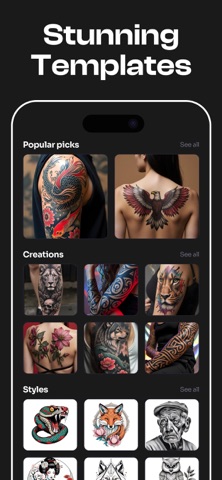 Capture d'écran 7 de AI Tattoo Generator・Tattooist