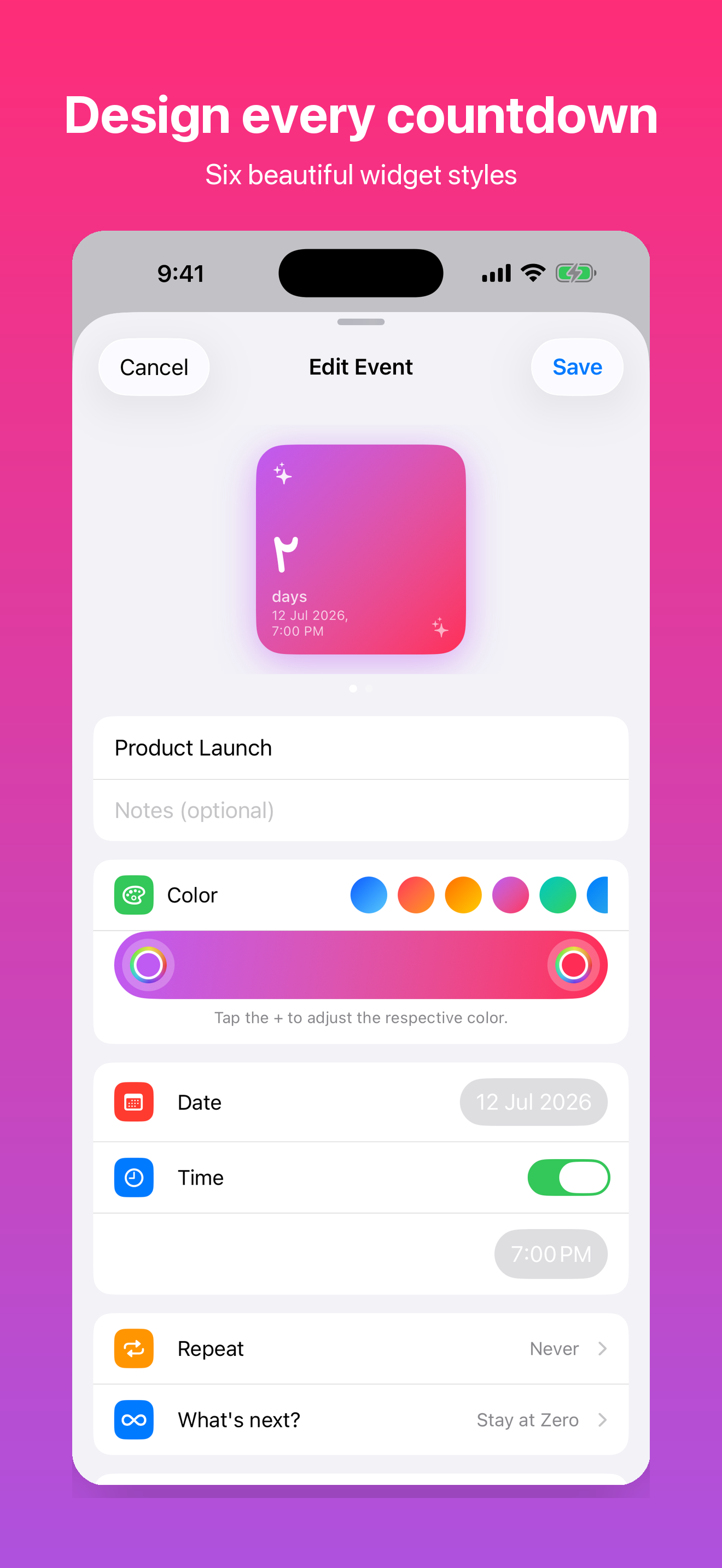 Datick: Event Countdown screenshot 4