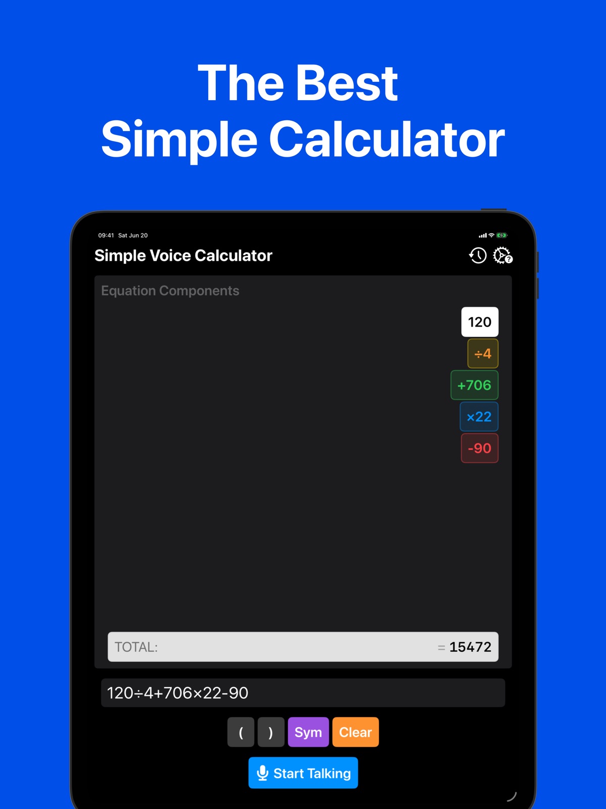 Simple Voice Calculator ipad screenshot 1