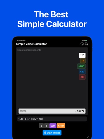 Simple Voice Calculator ipad screenshot 2
