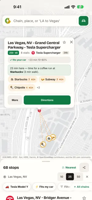 Charge & Chew: EV Stops screenshot 2