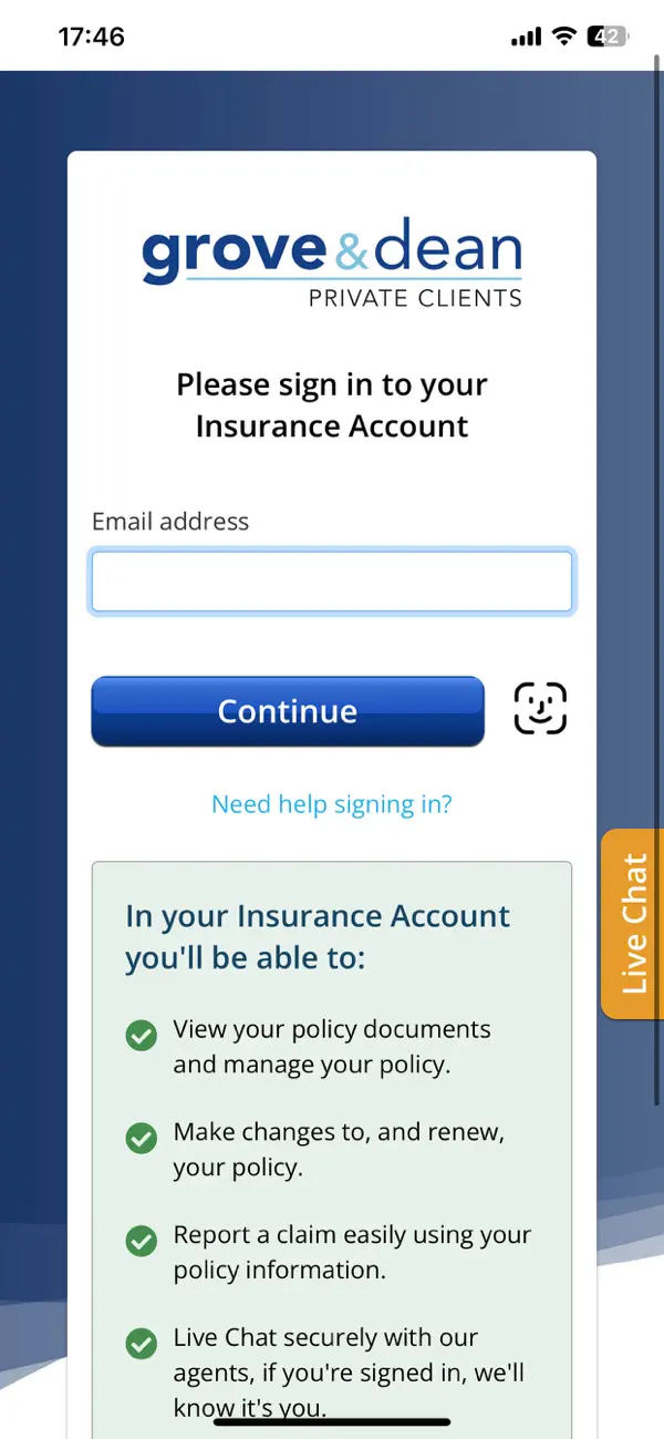 Screenshot #1 pour Grove and Dean Insurance