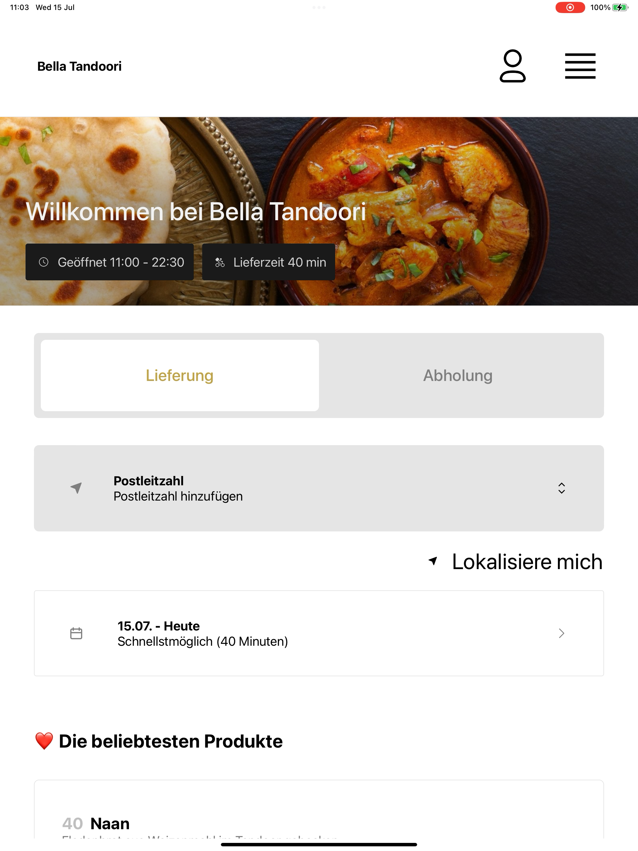 Bella Tandoori screenshot 10
