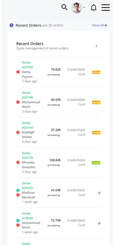 MenuWebsites Manager App screenshot