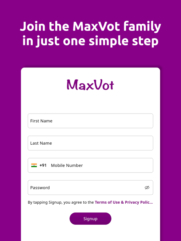MaxVot Social Media iPad screenshot 10 - Social Networking app