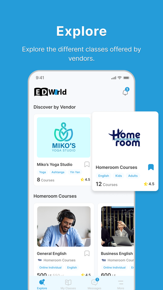#1. ED World: Book Classes & More (iOS) 由: ED World