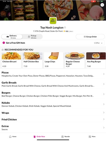 Top Nosh Longton iPad screenshot