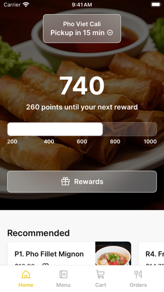 Pho Viet Cali app screenshot