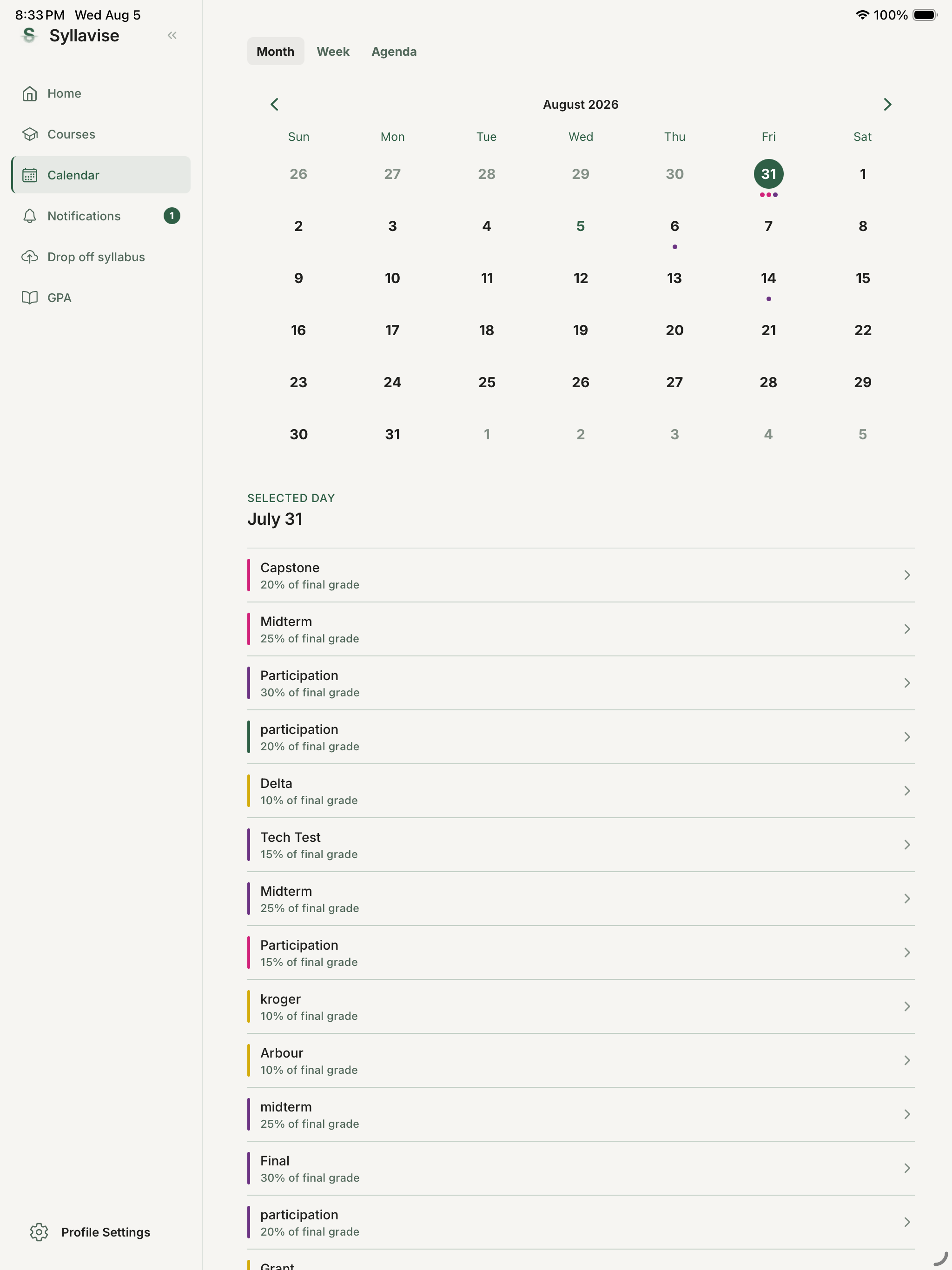 Syllavise screenshot 7