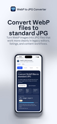 WebP to JPG Converter iPhone screenshot