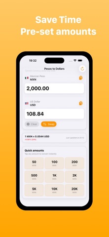 Pesos to Dollars Converter screenshot