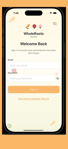 WholeRootsRecipes screenshot