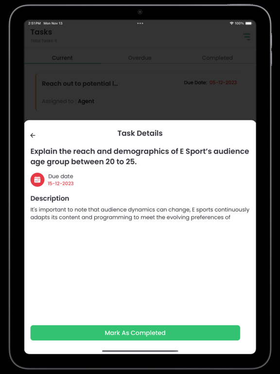 Knockio Admin iPad screenshot 5 - Productivity app