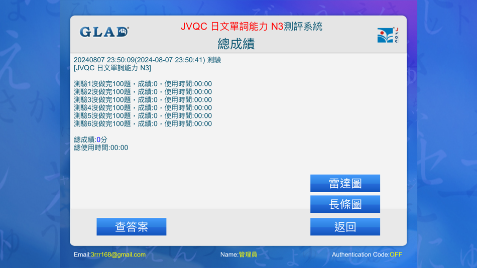 #9. JVQC 日文單詞能力檢測 N3 (iOS) 由: GLAD