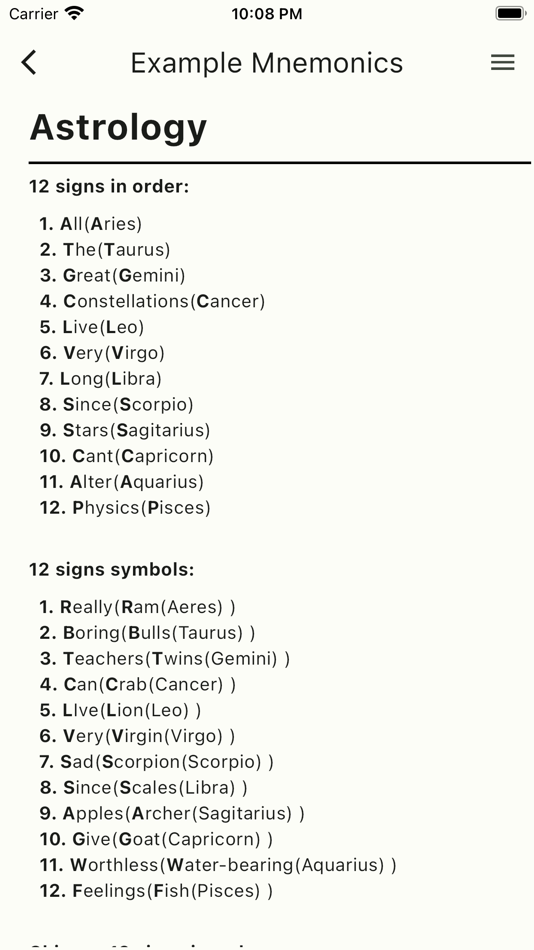 #7. Mnemonics Maker (iOS) By: Keith Harryman