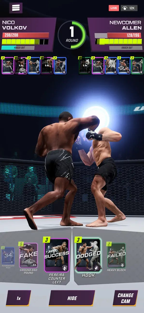 UFC: KO! iOS Mod IPA screenshot 4 - iOS game interface