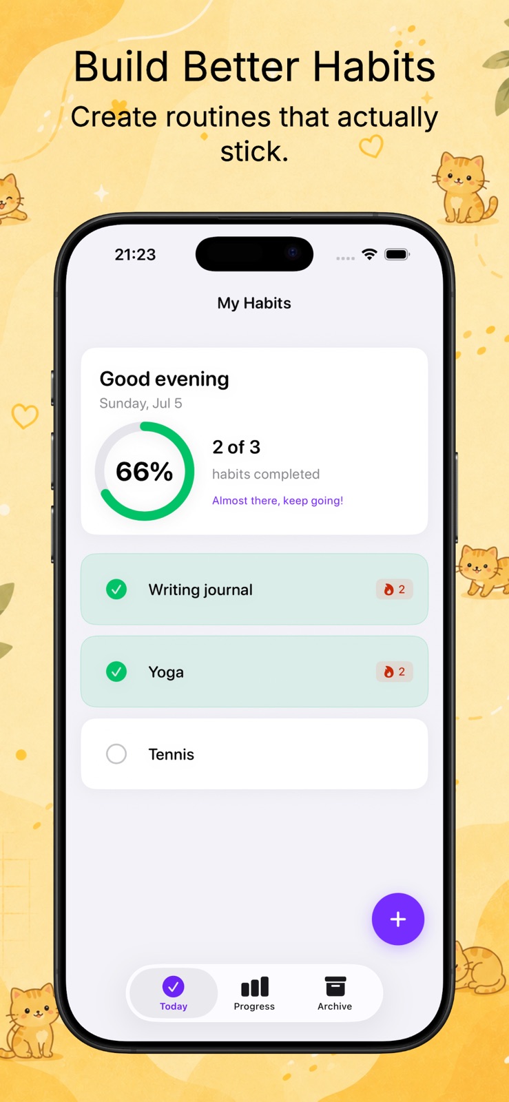 Habit Tracker - Track today iphone screenshot 1