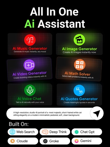 AI Chatbot – AI Video & Music iPad screenshot