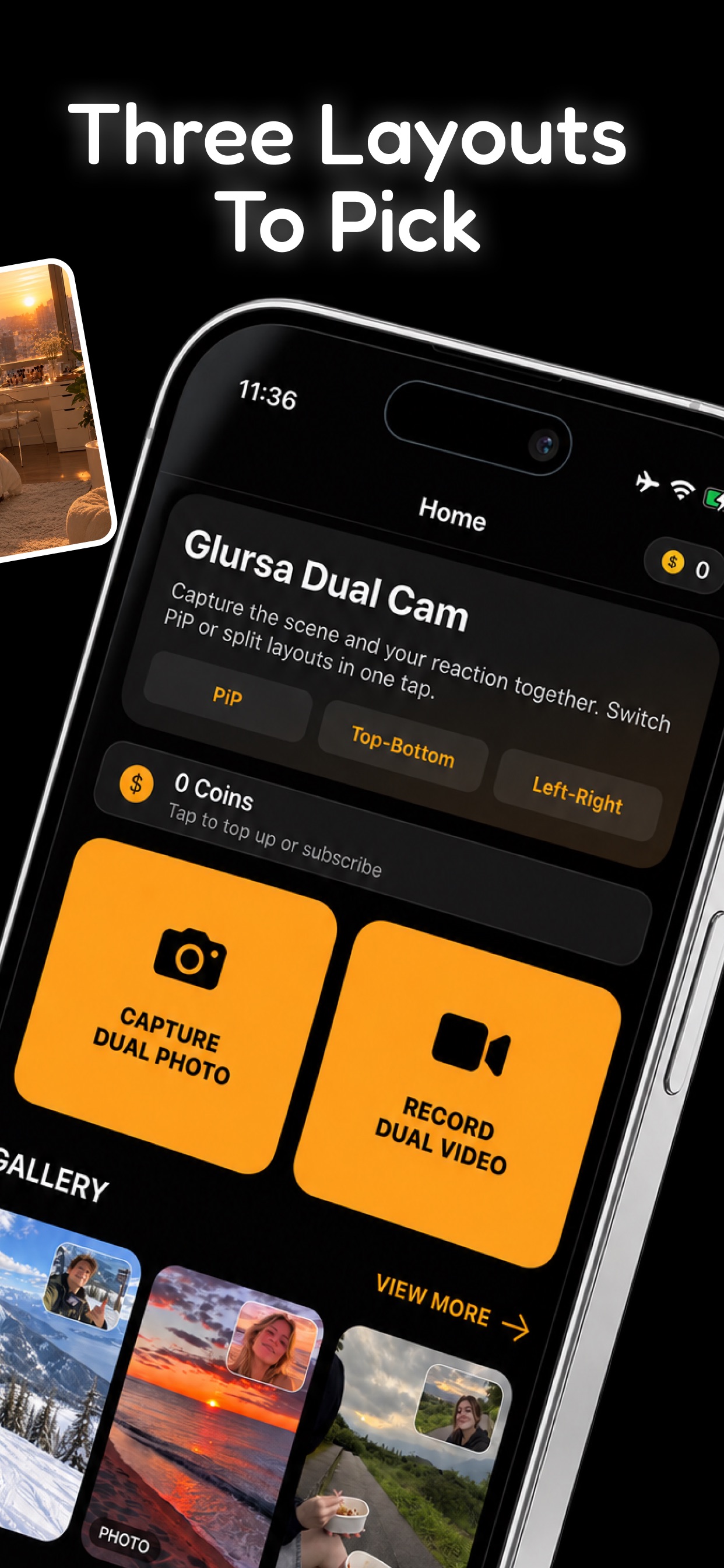 Screenshot 2 of Glursa-Front & Back Camera