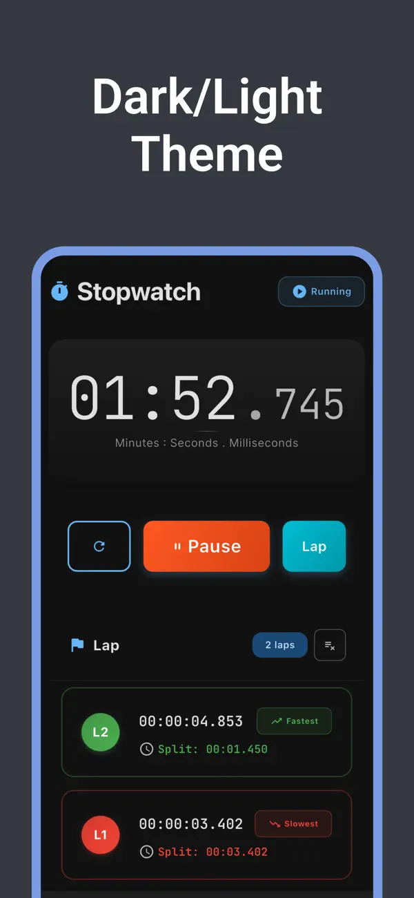 #4. Millisecond stopwatch & timer (iOS) Ved: Seulki Eom