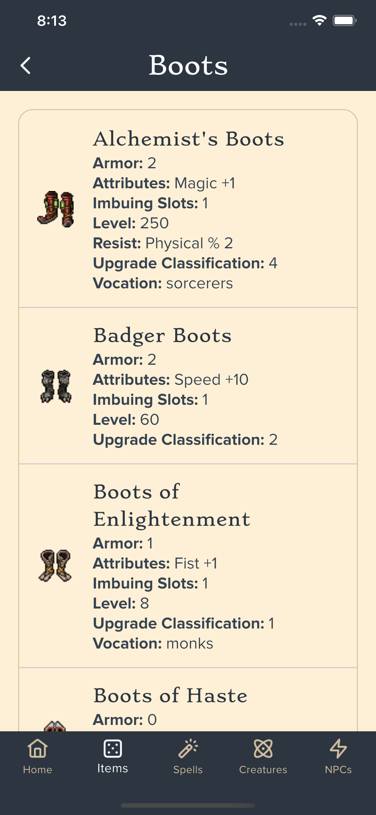 Almanac Tibia