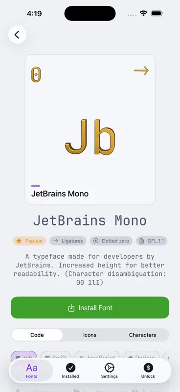 Nerd Font Installer screenshot 6 of 8