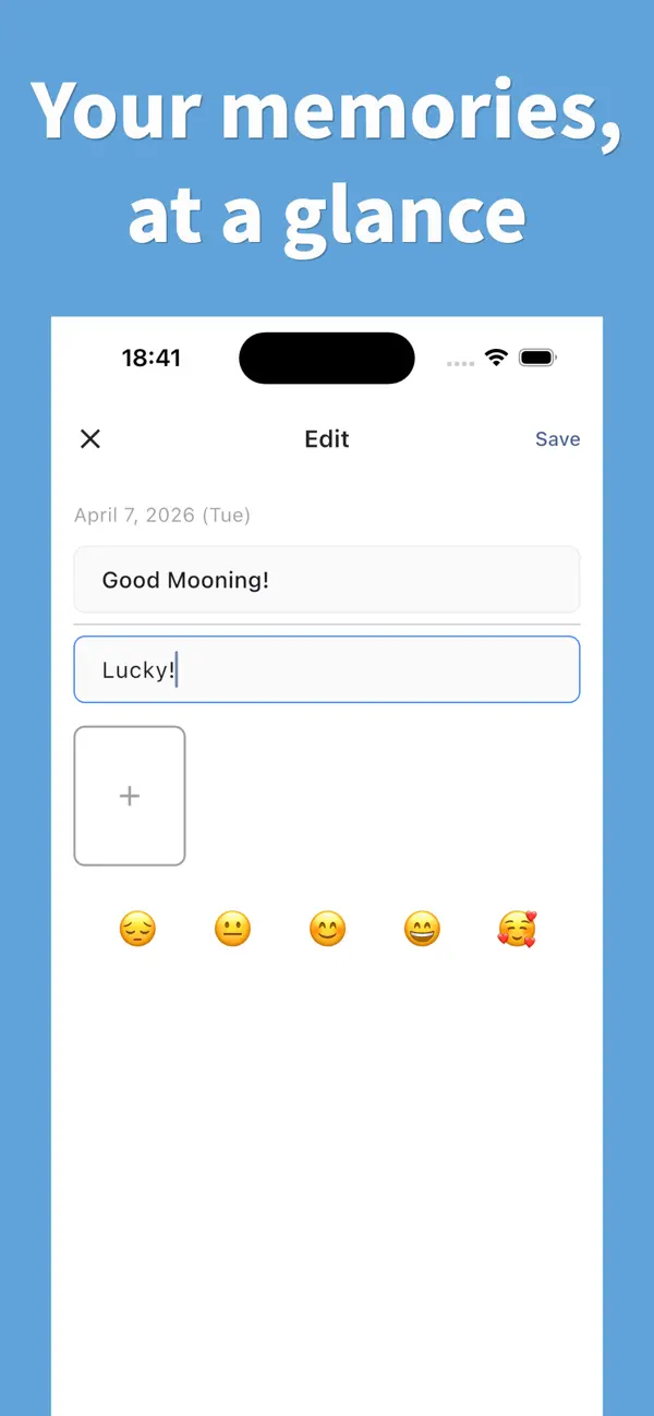 Screenshot #2 pour Simple photo diary app -Nikky-