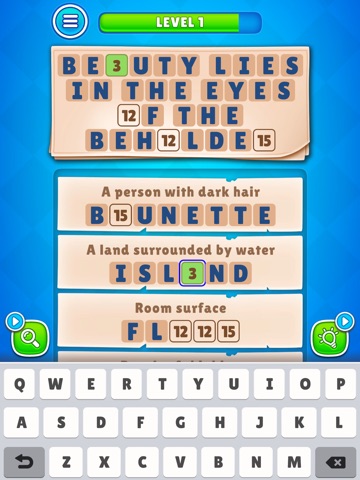 Cryptic Words: Crossword Game iPad screenshot