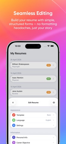 cvDoc : création de CV avec IA screenshot 1