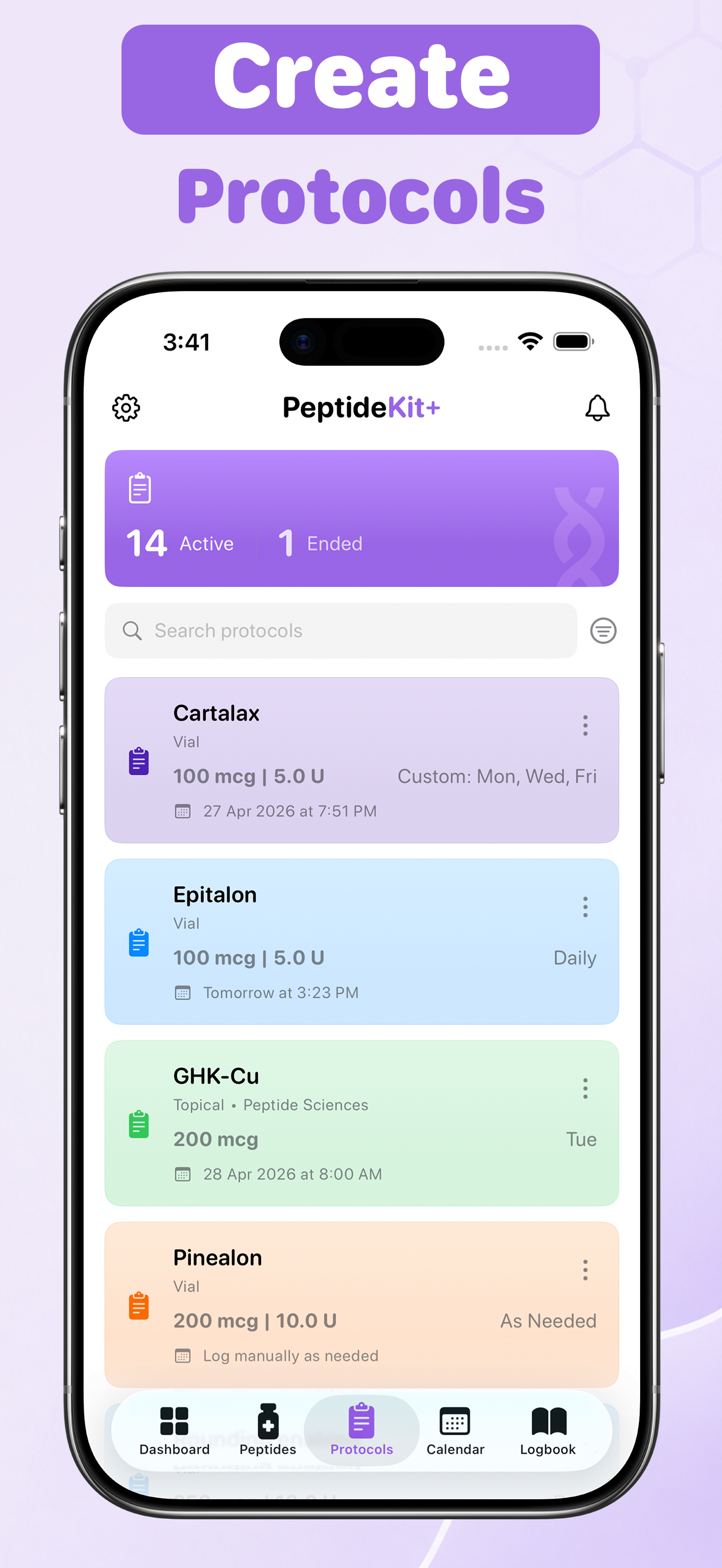 Peptide Tracker - PeptideKit screenshot 2