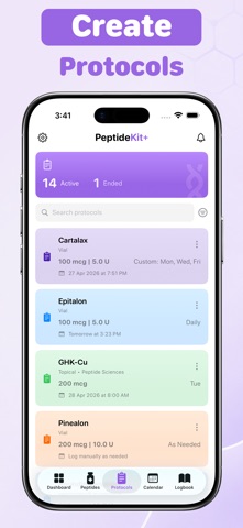 Peptide Tracker - PeptideKit screenshot