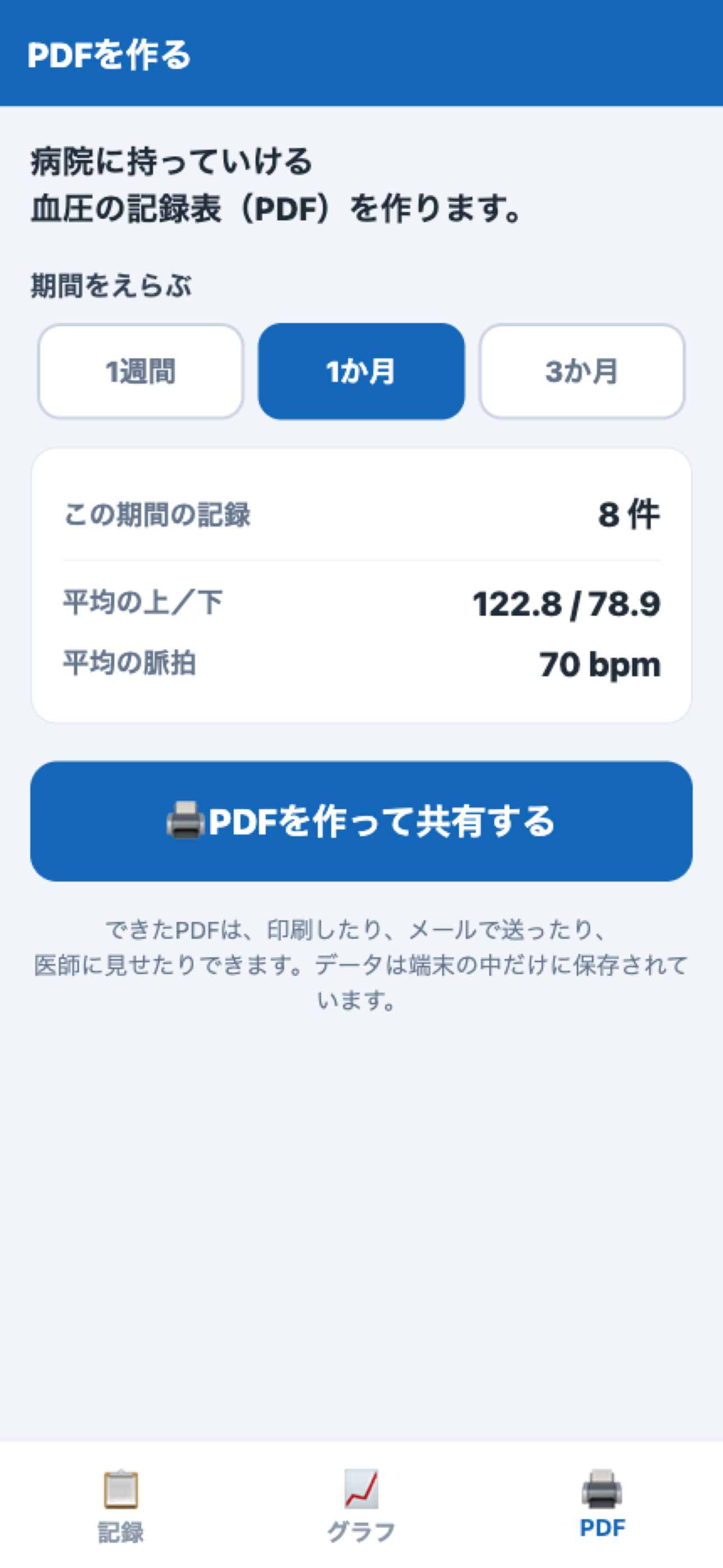 血圧ノート - 記録して病院へ screenshot 4